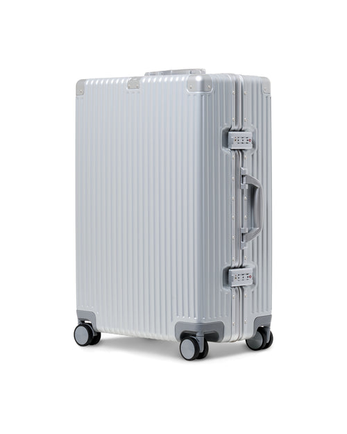 حقيبة سفر متوسطة الحجم - فضي