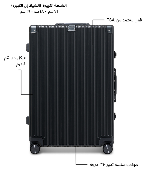 Large Check-in Bag (Dark Gray)