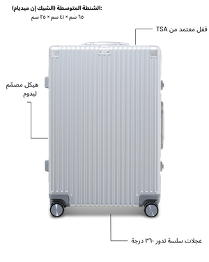 Medium Check-in Bag (Silver)